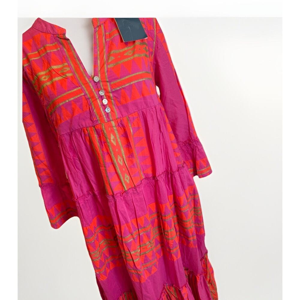NWT’s Guadalupe Designs 100% Cotton Catalina Long Dress Fascia Small - Picture 5 of 9